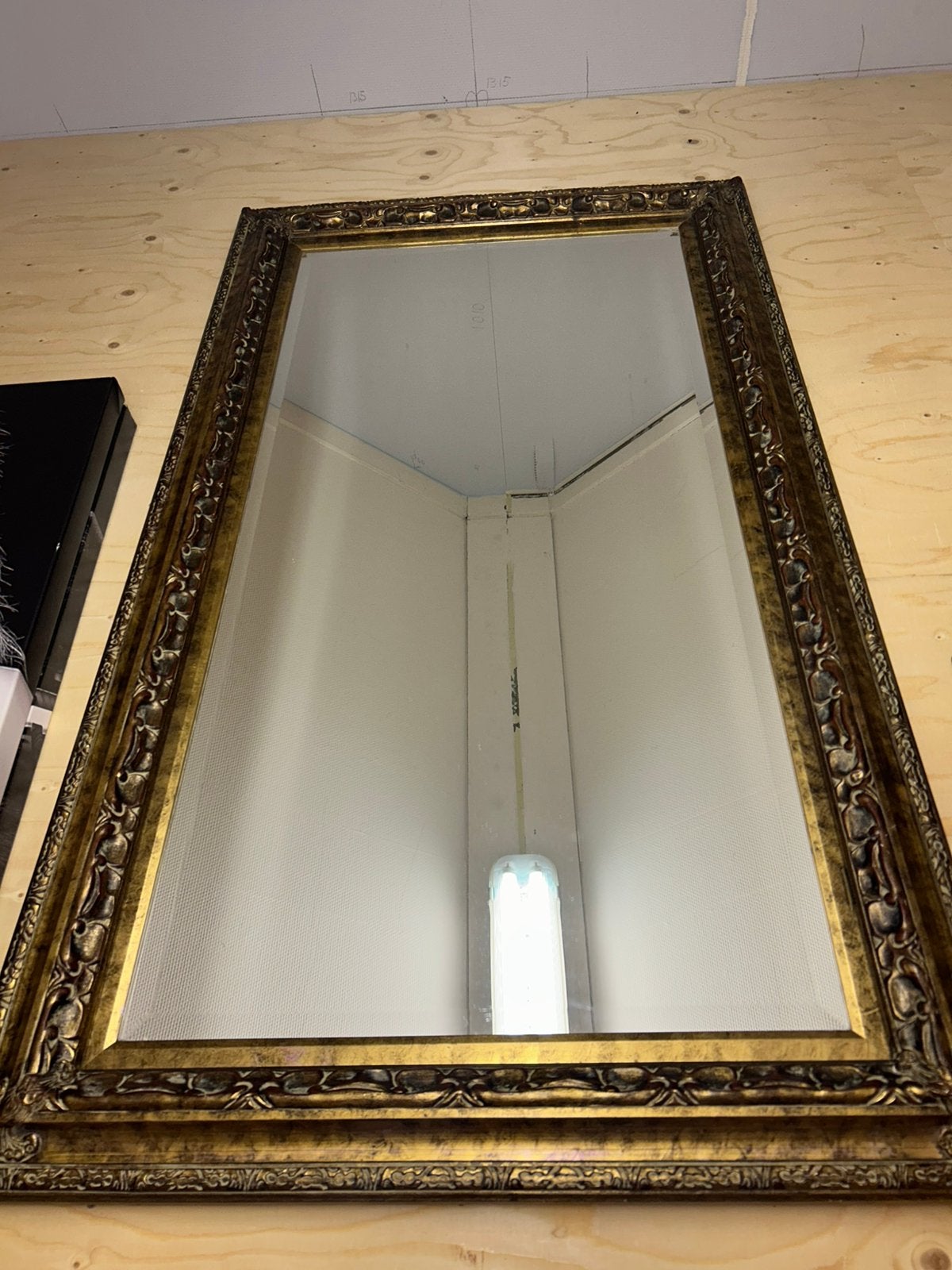 Antieke spiegel 150x80, Ophalen, Rechthoekig