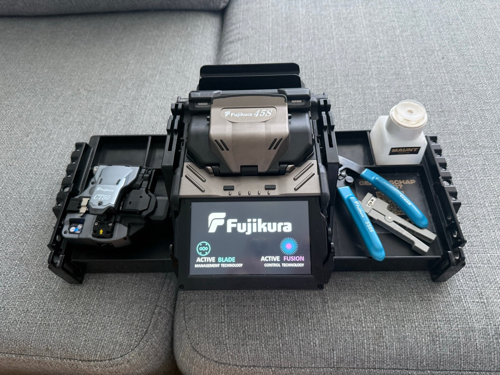 Fujikura 45S Glasvezel Fusielasser met CT50 Cleaver, Ophalen of Verzenden