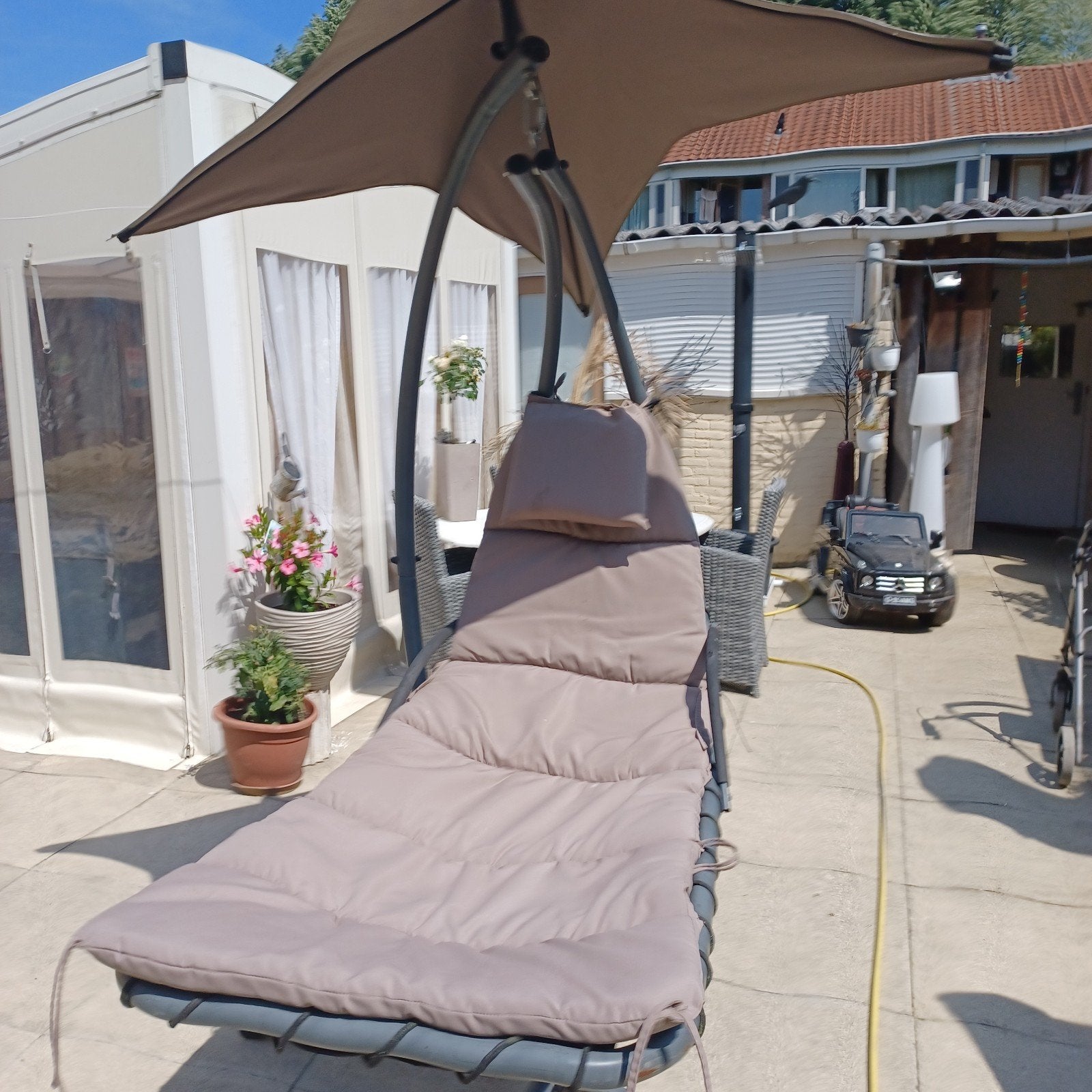 Hangende stoel/ligstoel/zweefstoel/relaxstoel  75€, Tuin en Terras, Ligbedden, Ophalen, Gebruikt