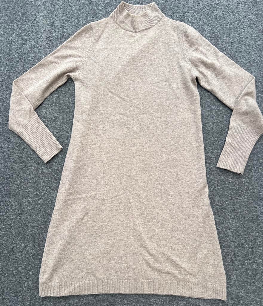 United Colors of Benetton merino wollen jurk – maat XS, Beige, Ophalen of Verzenden, Zo goed als nieuw, Maat 34 (XS) of kleiner