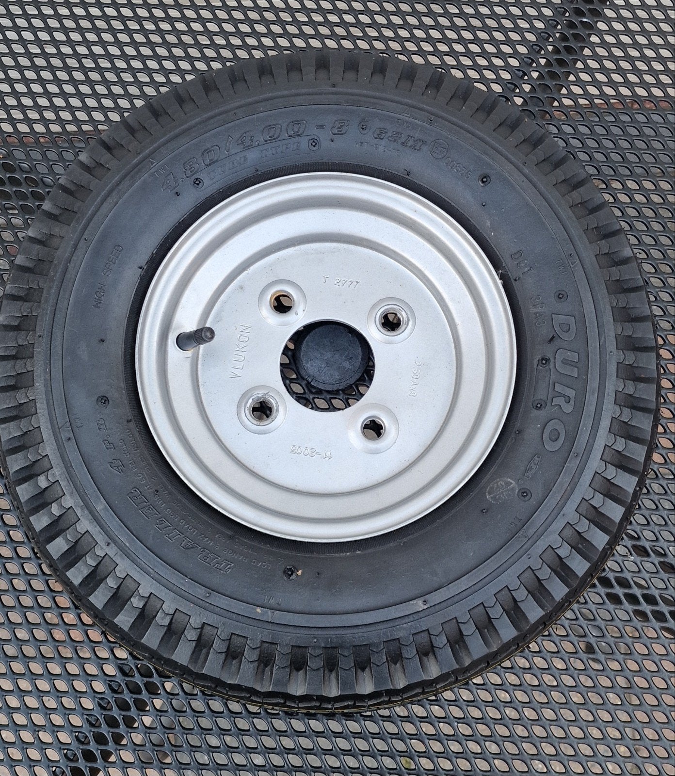 Reserve wiel band velg 8 inch x4 x 100, Auto diversen, Aanhangwagen-onderdelen, Ophalen of Verzenden