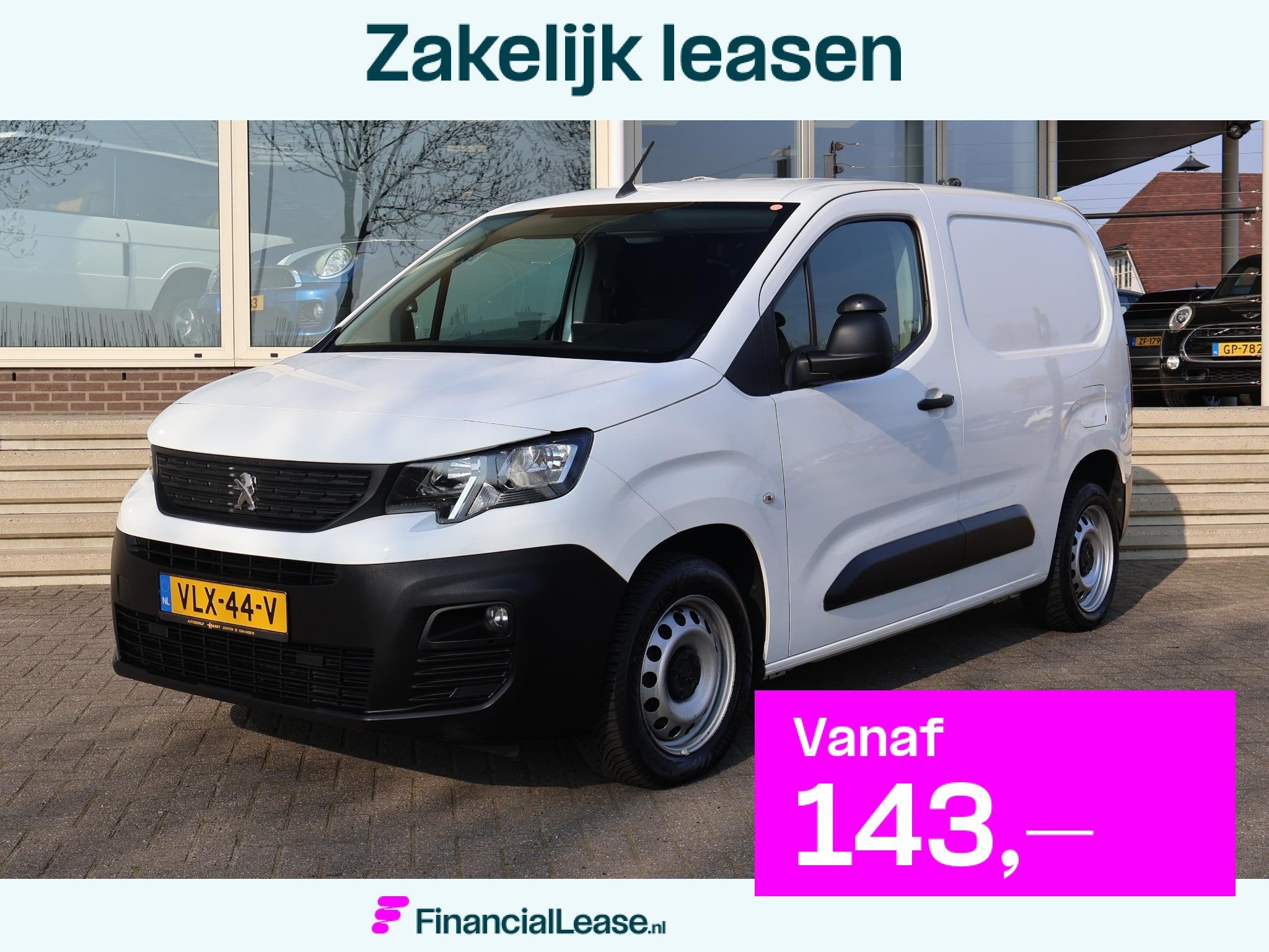 Peugeot Partner 1.5 BLUEHDI 100 PK PREMIUM + BOTT KAST | 230, Voorwielaandrijving, Stof, Gebruikt, Euro 6