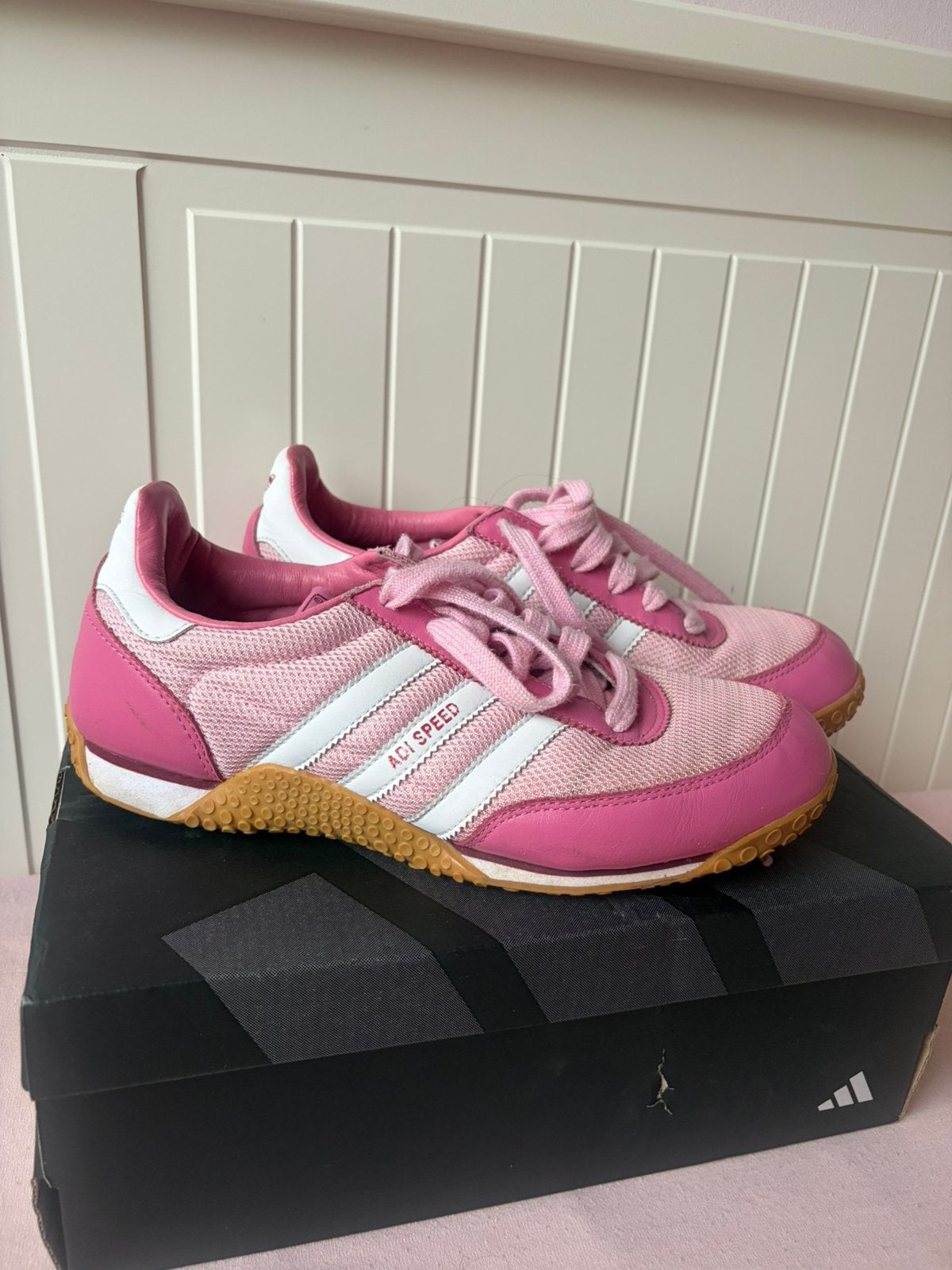 Roze AdiSpeed van Adidas, Ophalen of Verzenden, Roze, Sneakers of Gympen, Zo goed als nieuw
