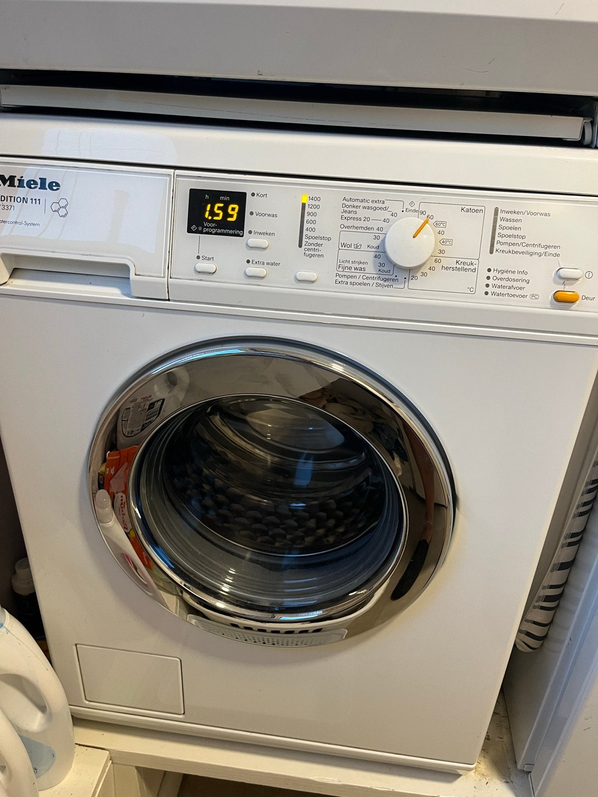 Miele Wasmachine W337 Edition 111, Ophalen, Gebruikt, Voorlader, Kort programma