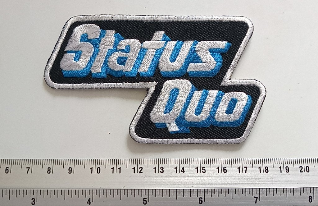 Status Quo leuke  nieuwe shaped patch s82  embleem, Verzenden, Nieuw, Kleding