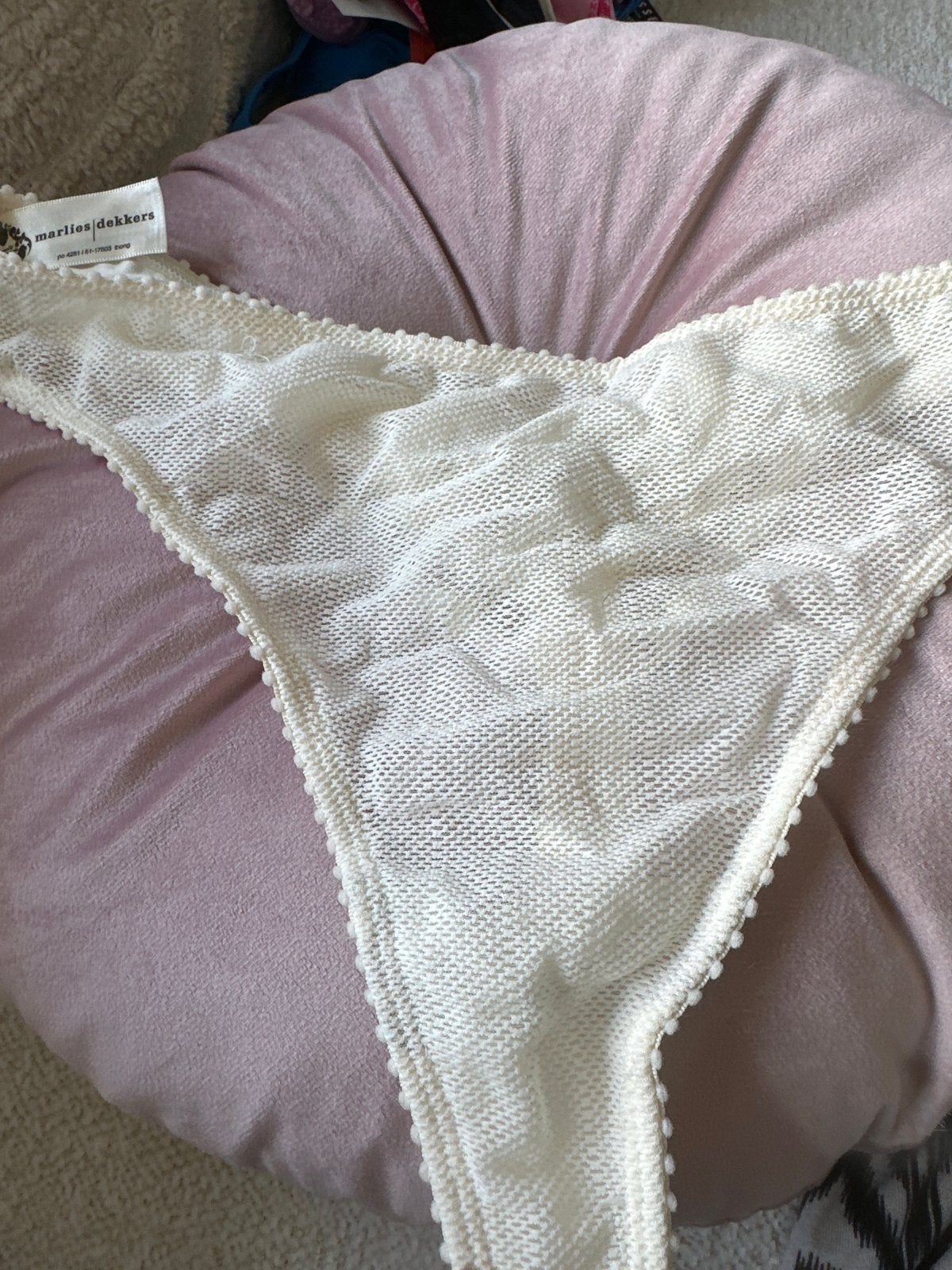 Marlies Dekkers witte kanten string XL, Ophalen of Verzenden, Wit, String