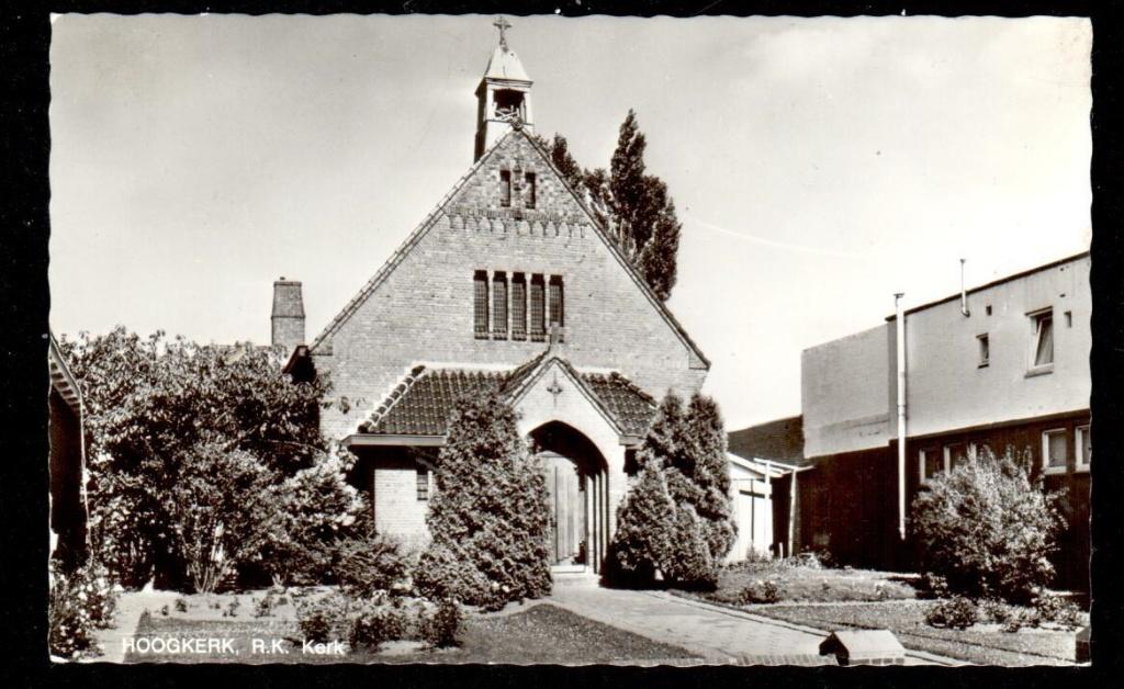 Oude Ansicht - Hoogkerk R. K. Kerk - Gr., Verzamelen, Ansichtkaarten | Nederland, Ophalen of Verzenden, 1940 tot 1960, Ongelopen