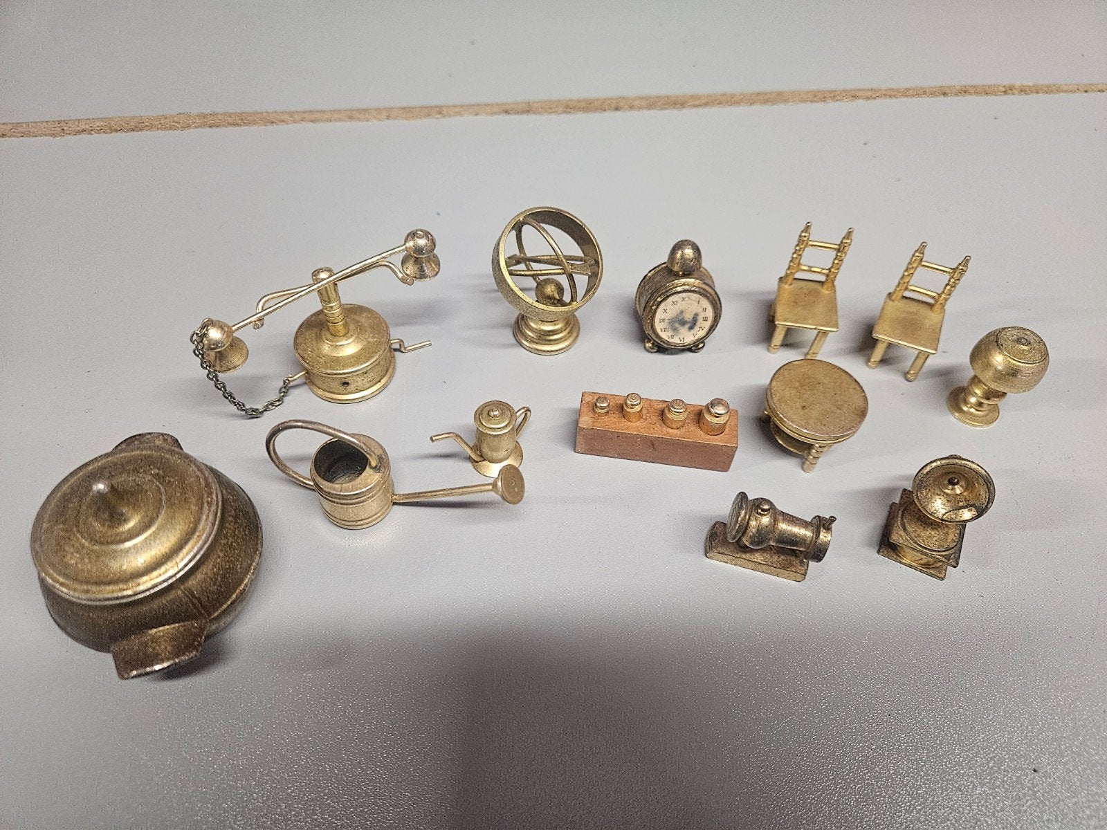 Verzameling van miniatuur messing objecten, Ophalen of Verzenden