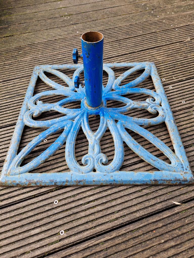 Franse gietijzeren parasolvoet, Antiek en Kunst, Curiosa en Brocante, Ophalen of Verzenden