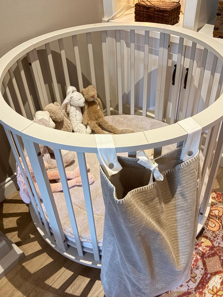Europe Baby ronde box oatmeal met boxkleed en matras, Ophalen, Zo goed als nieuw, Rond, Boxkleed