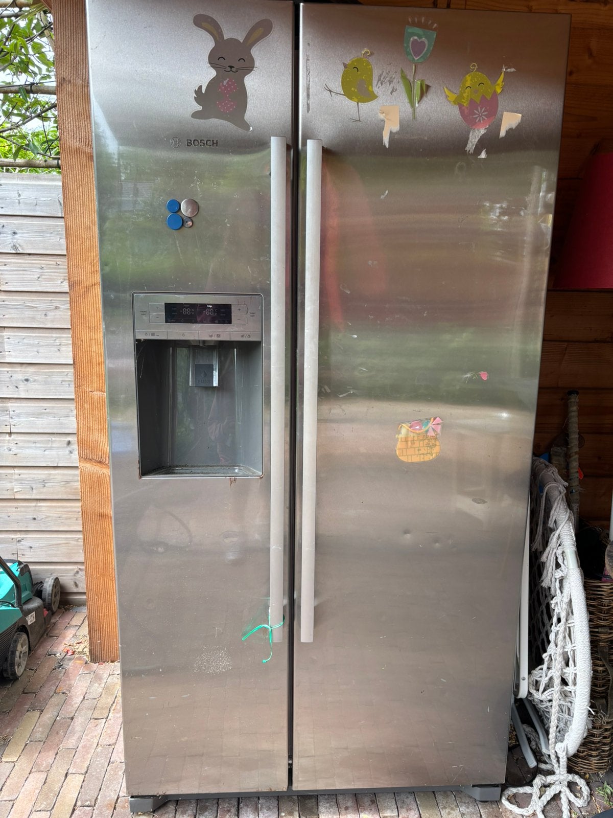 Amerikaanse koelkast, Witgoed en Apparatuur, Koelkasten en IJskasten, Ophalen, 200 liter of meer, 60 cm of meer, Met aparte vriezer