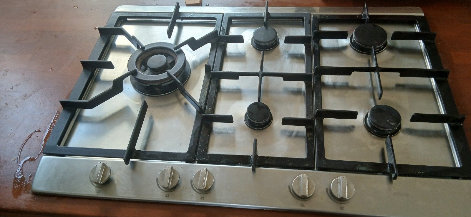 5 pits gasstel atag goed werkend, Witgoed en Apparatuur, Ophalen of Verzenden, Zo goed als nieuw, Inbouw, Gas