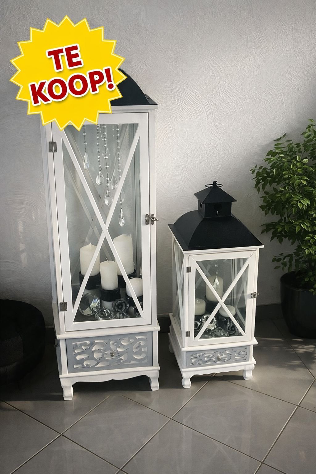 Kandelaar groot en klein, Ophalen of Verzenden, Zo goed als nieuw