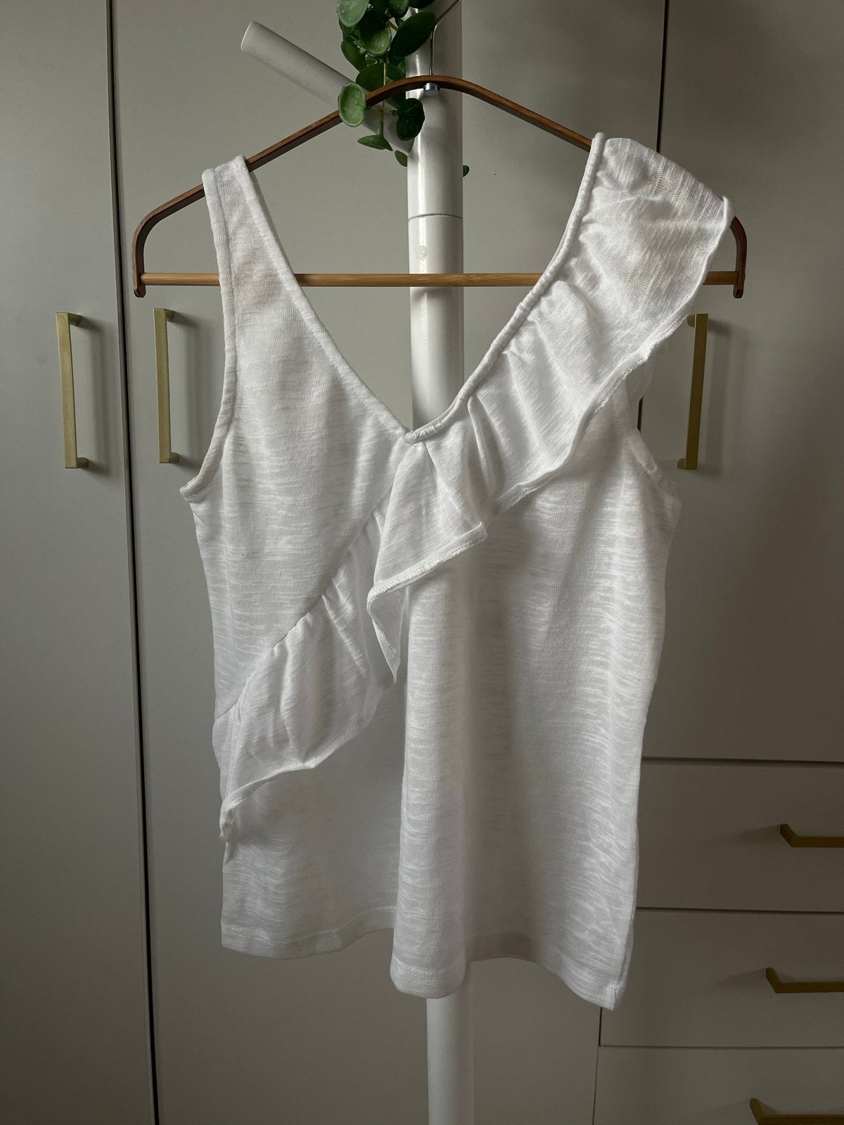 Witte Lefties top met ruches, maat M, Kleding | Dames, Maat 38/40 (M), Wit, Ophalen of Verzenden, Zo goed als nieuw