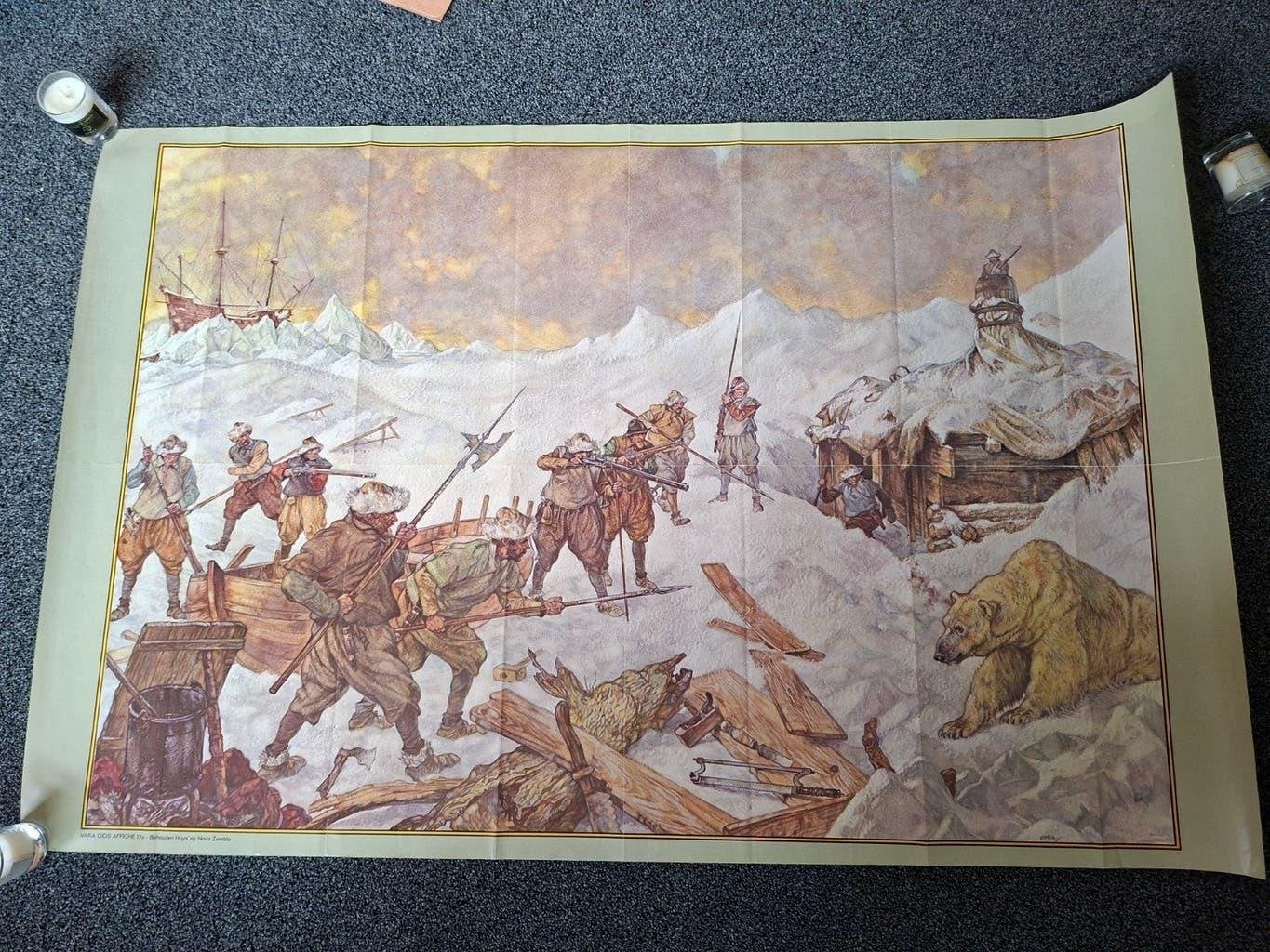 Varagids Affice/Poster 13 A - Behouden Huys' op Nova Zembla, Ophalen, Overige thema's