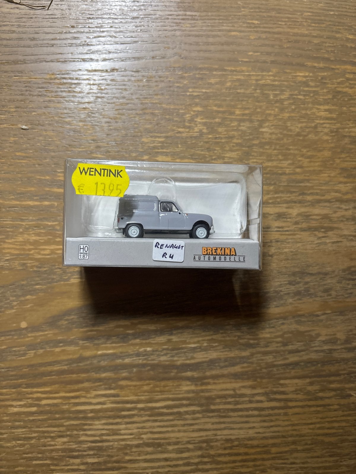 Brekina Renault R4 Furgonnette grijs H0 1:87, Hobby en Vrije tijd, Ophalen of Verzenden, Nieuw, Auto, Brekina