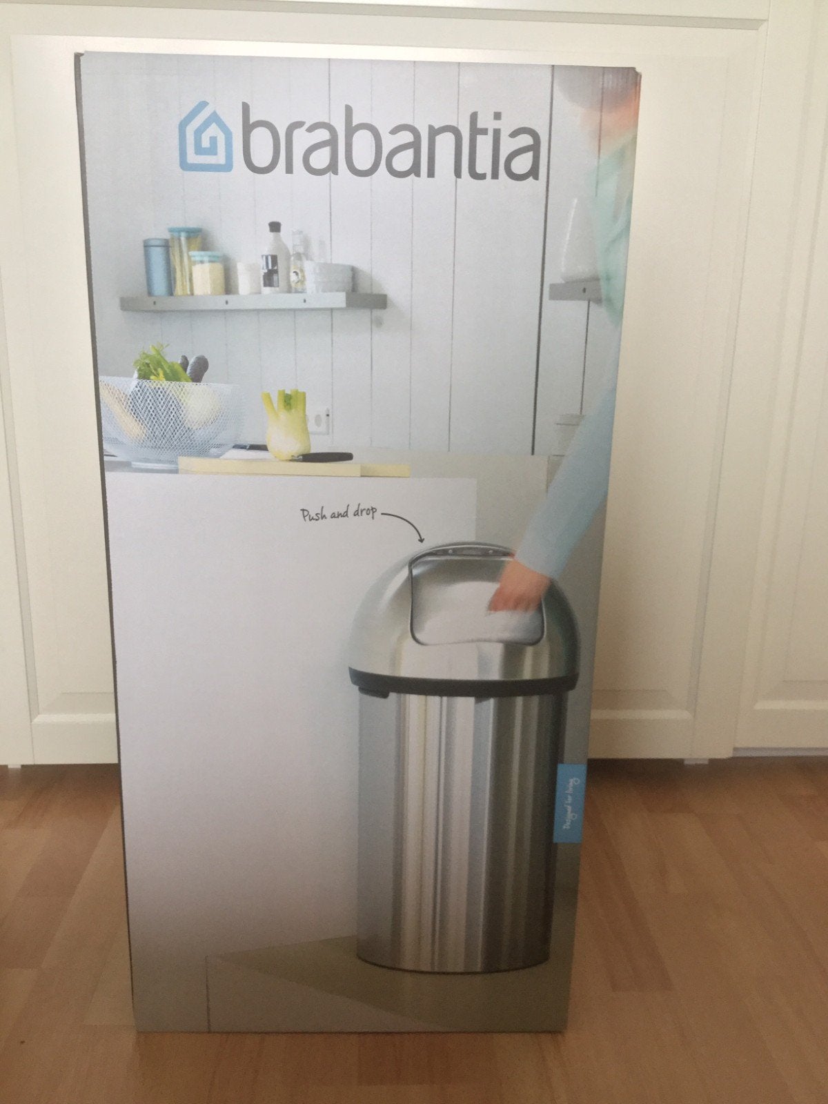 Brabantia Push Bin 60L - Nieuw in doos, Ophalen, Nieuw, 40 liter of meer, 75 – 100