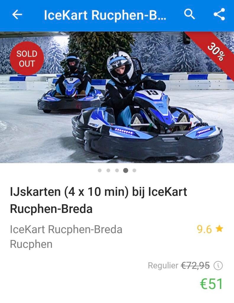 Ijskarten 4 x 10 min. Rucphen (voucher), Eén persoon, Kortingsbon, Overige typen