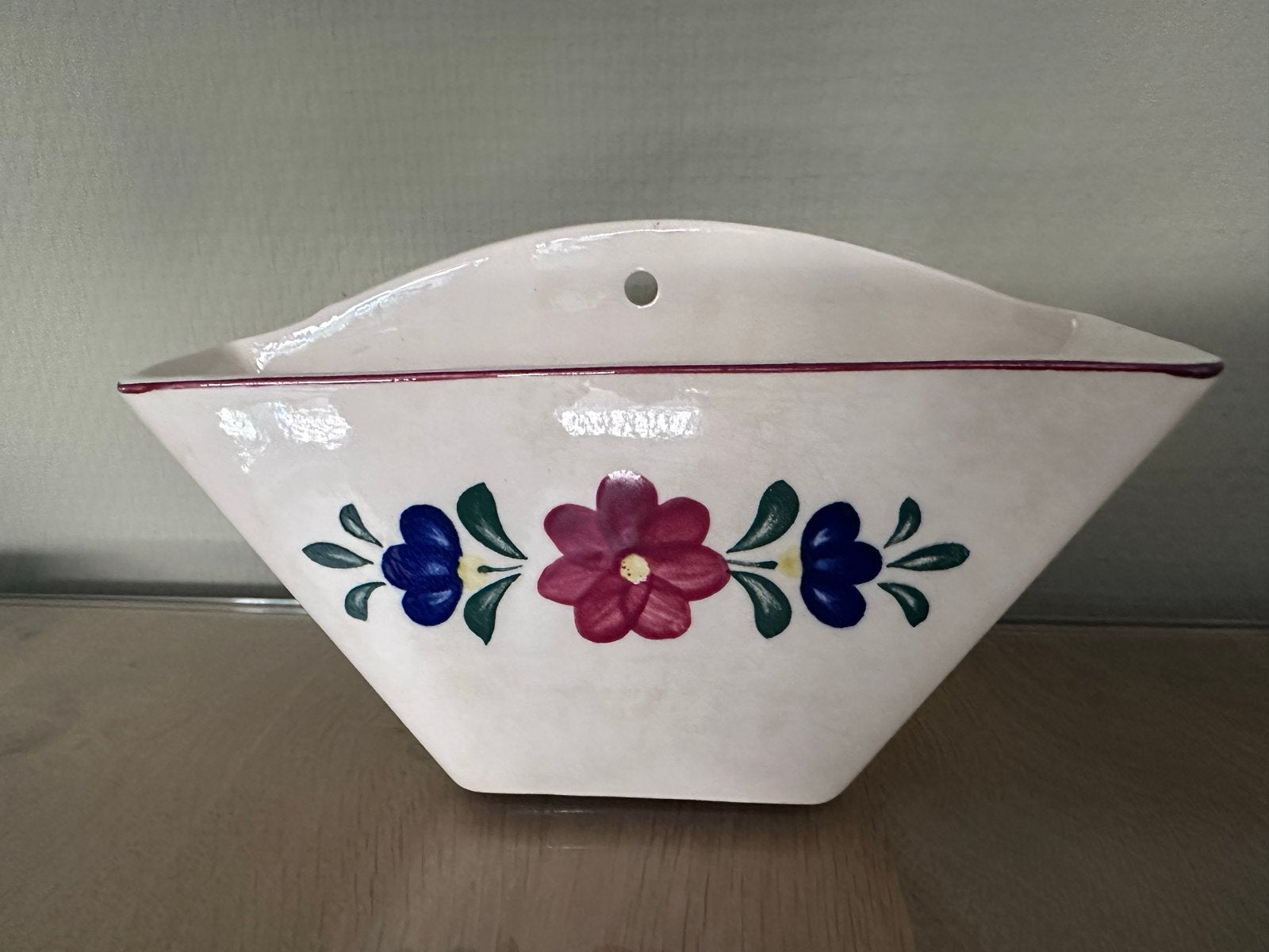 Koffiefilterhouder Boerenbont - Handgeschilderd, Ophalen of Verzenden, Steen/keramiek, Meerkleurig, Overige merken