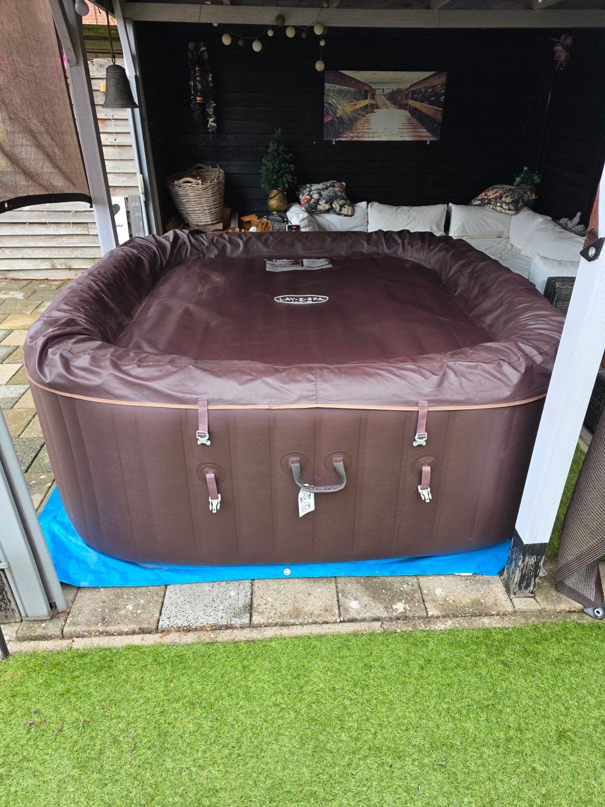 Lay-Z-Spa Maldives Opblaasbare Jacuzzi met Accessoires, Tuin en Terras, Bubbelbaden en Hottubs, Ophalen, Zo goed als nieuw, Filter