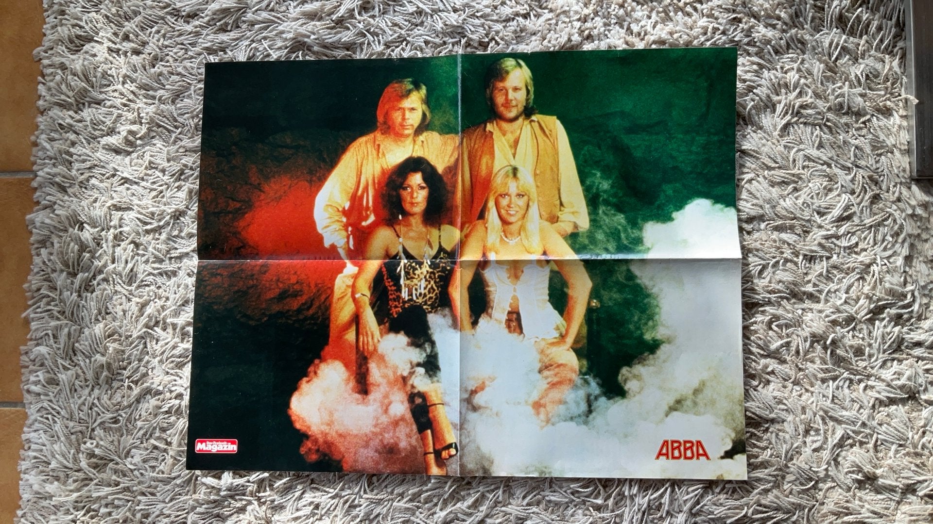Duitse ABBA Poster, Verzamelen, Muziek, Artiesten en Beroemdheden, Ophalen of Verzenden, Zo goed als nieuw, Poster, Artwork of Schilderij