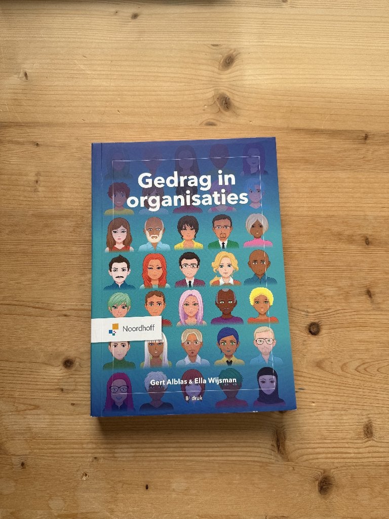 Gedrag in organisaties - Alblas & Wijsman - 8e druk, Alblas & Wijsman, Zo goed als nieuw, Alpha, HBO