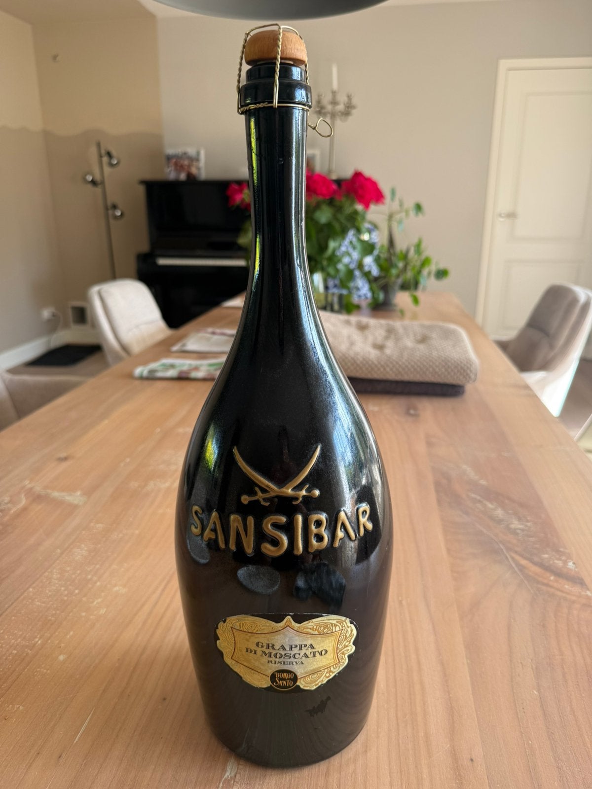 Unieke 3 Liter Fles Fine Grappa Invecchiata (Jeroboam), Ophalen of Verzenden, Zo goed als nieuw, Vol, Overige typen