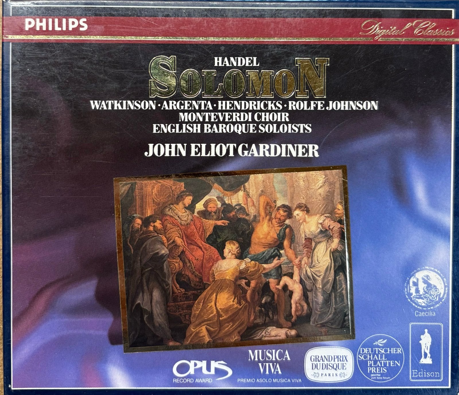 Händel - Solomon - John Eliot Gardiner - Philips Digital Cla, Gebruikt, Ophalen of Verzenden, Inclusief boekje, Oratorium