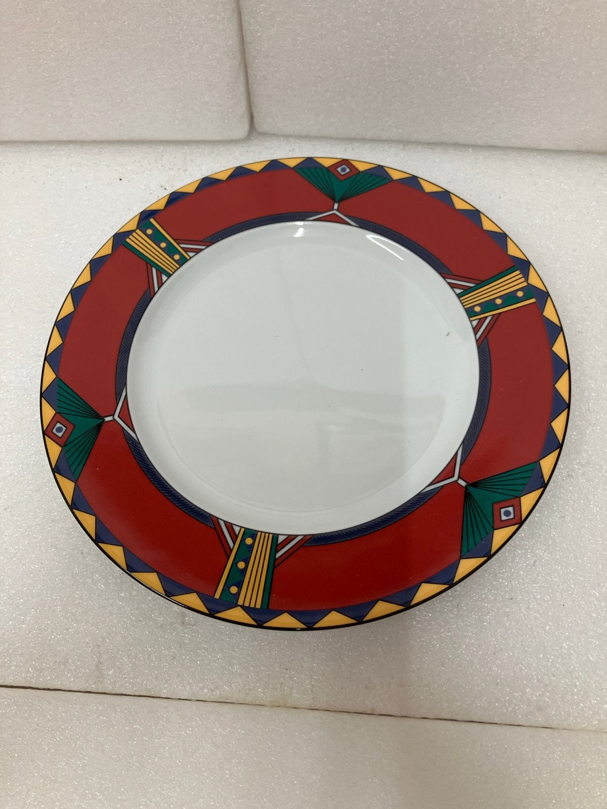 Plat bord van Kahla met kleurrijk patroon, Overige merken, Ophalen of Verzenden, Zo goed als nieuw, Bord(en)