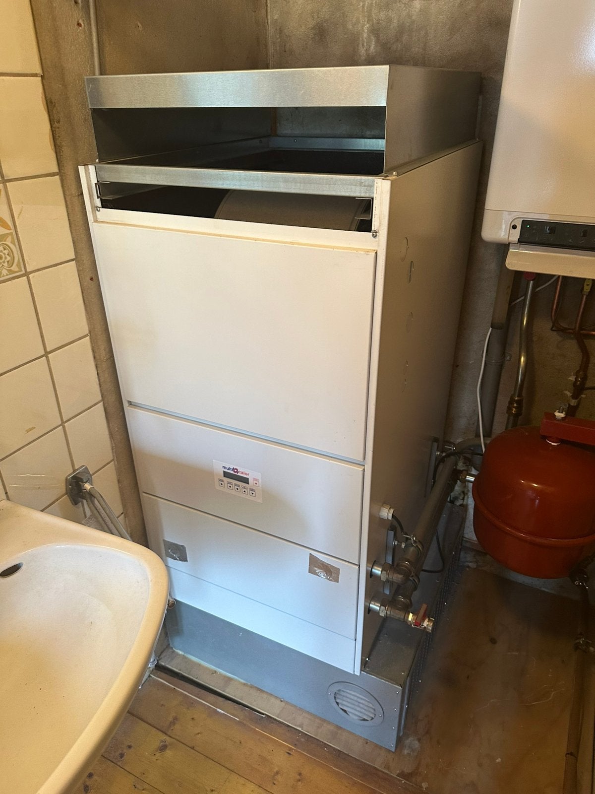 Te koop Heluto unit hete lucht verwarming, Ophalen, Zo goed als nieuw, 60 tot 150 cm, 80 cm of meer