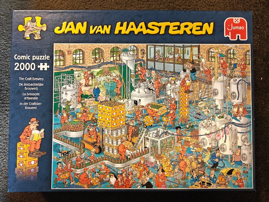 Jan van Haasteren - 2000 pcs - De ambachtelijke brouwerij, Ophalen of Verzenden, Meer dan 1500 stukjes, Zo goed als nieuw, Legpuzzel