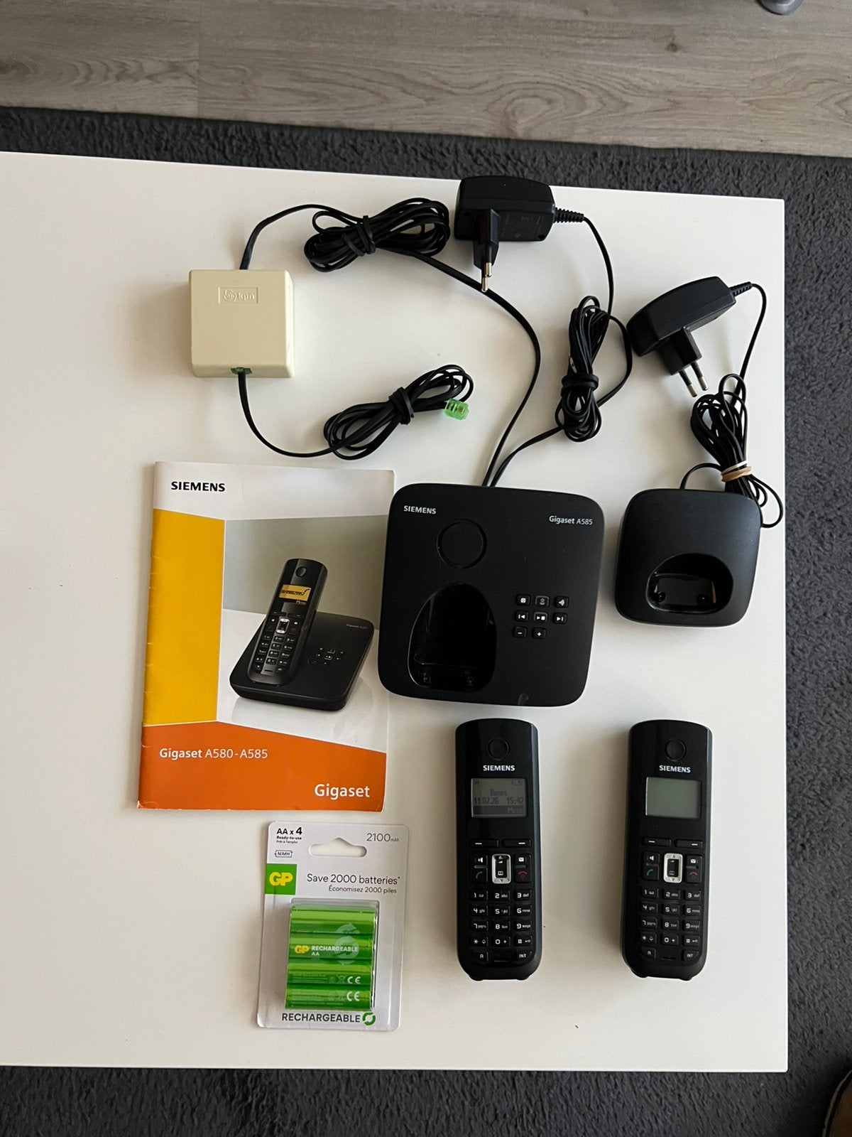Telefoonset Siemens Gigaset A580 - A585, Ophalen of Verzenden, Gebruikt, 2 handsets