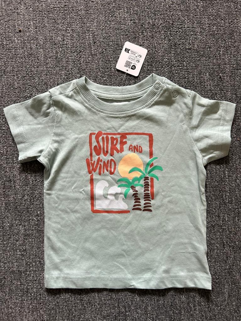 Zeeman T-shirt 'Surf and Wind' maat 80 baby kind, Kinderen en Baby's, Babykleding | Overige, Ophalen of Verzenden, Nieuw, Jongetje of Meisje