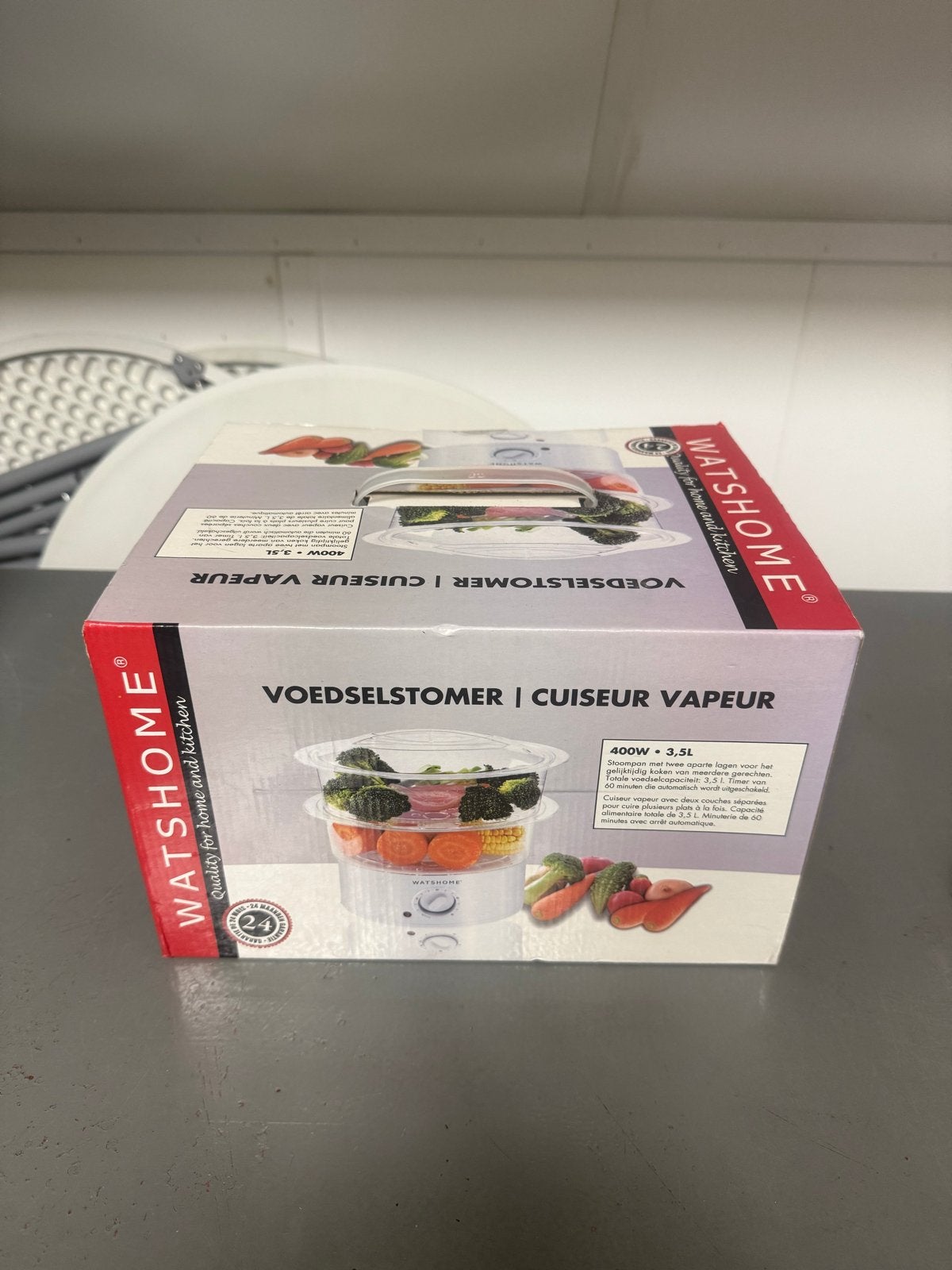 WATSHOME Voedselstomer 400W - 3.5L - Nieuw in doos, Ophalen of Verzenden, Nieuw, Stoomreiniger