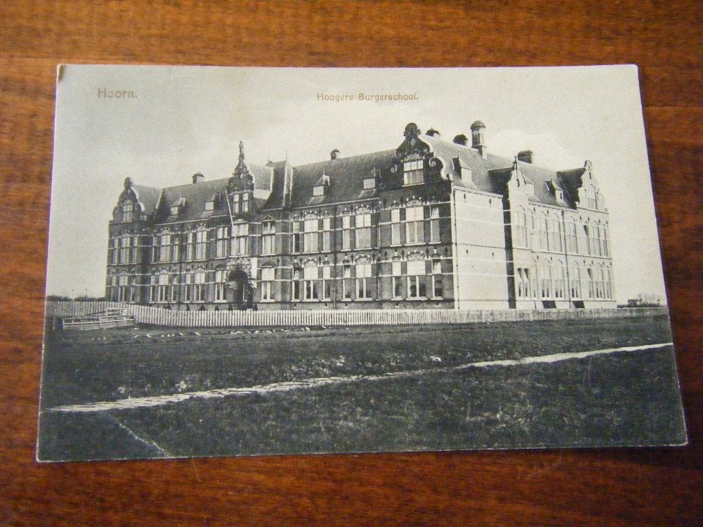 H40 - Hoorn - School - HBS - 1917 - Mooi/Oud, Ophalen of Verzenden, Voor 1920, Noord-Holland