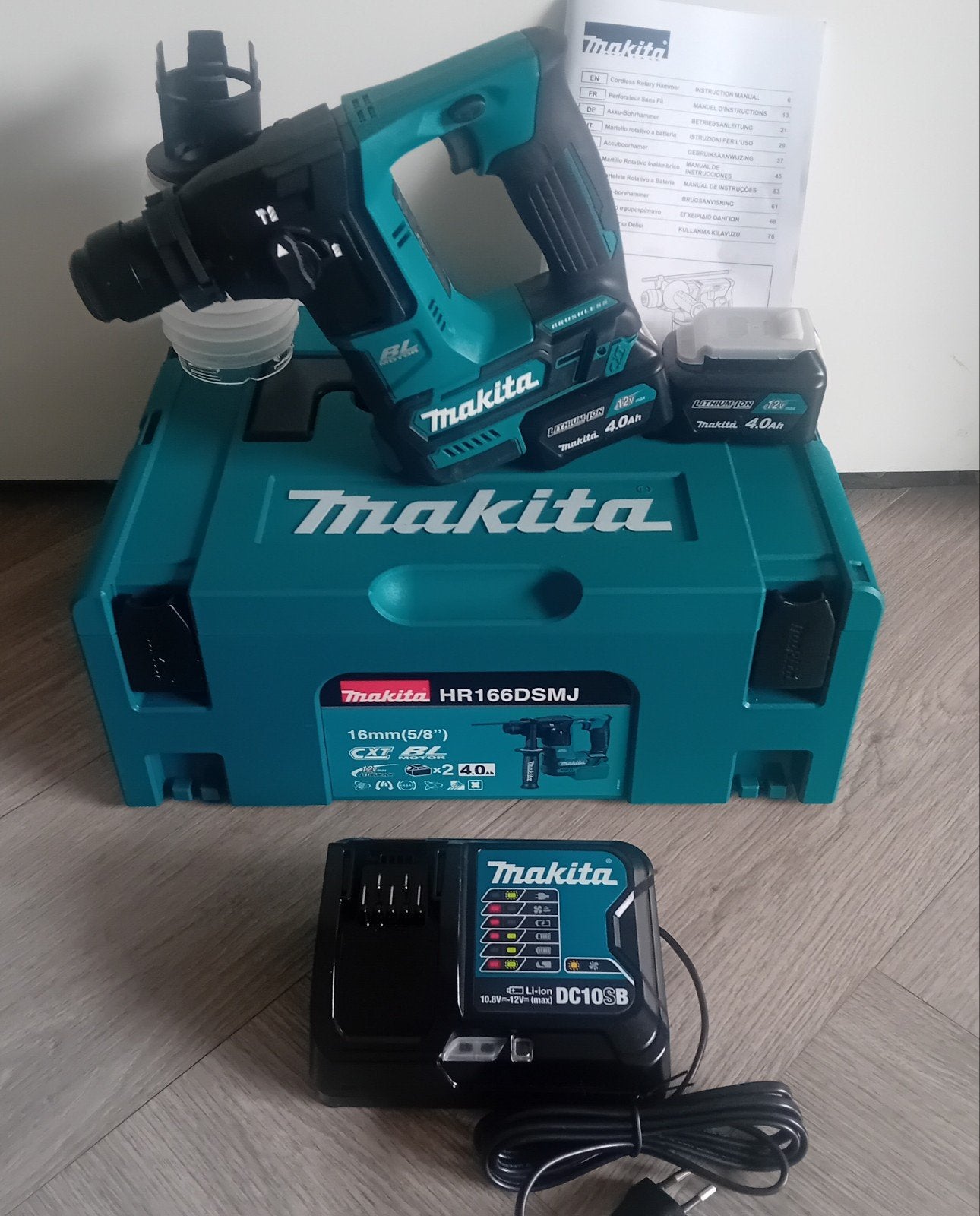 Makita HR166DSMJ 10.8V  Accu SDS-plus boorhamer set NIEUW, Doe-het-zelf en Verbouw, Gereedschap | Boormachines, Ophalen of Verzenden