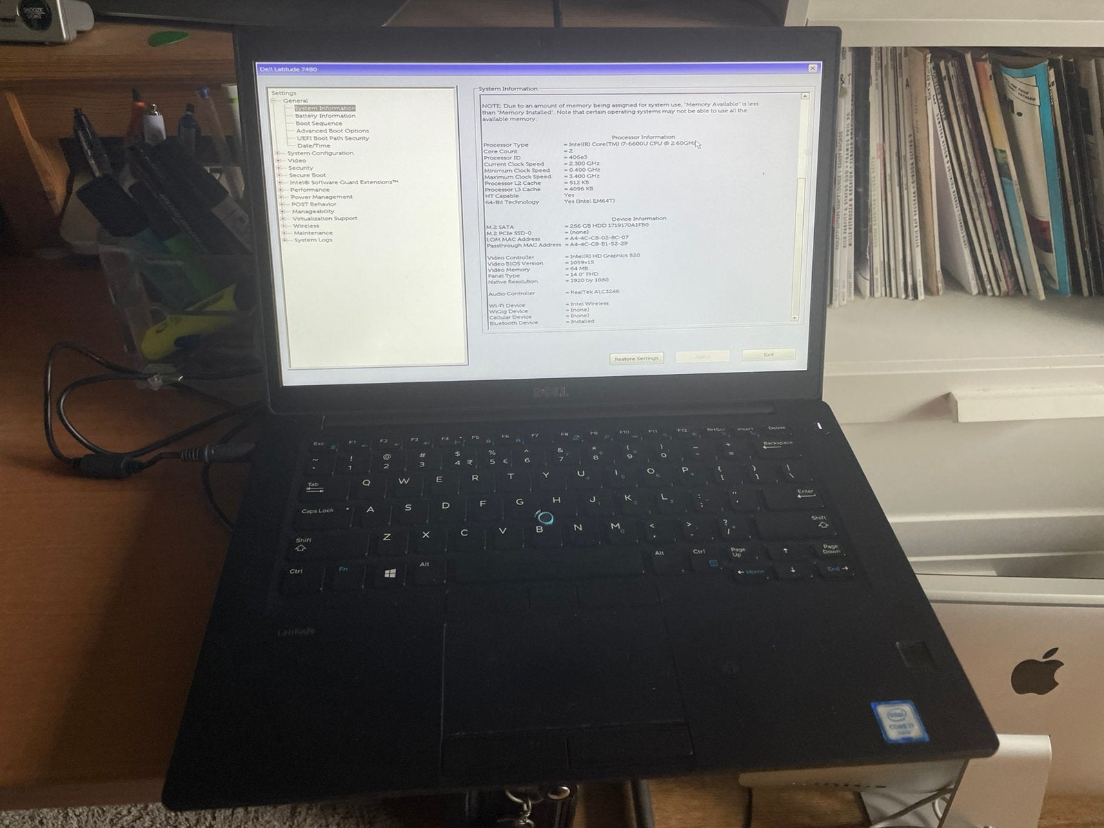 dell latitude 7480 I7-6600U, 16GB, 256GB ssd, Computers en Software, Windows Laptops, Gebruikt, 2 tot 3 Ghz, Ophalen of Verzenden