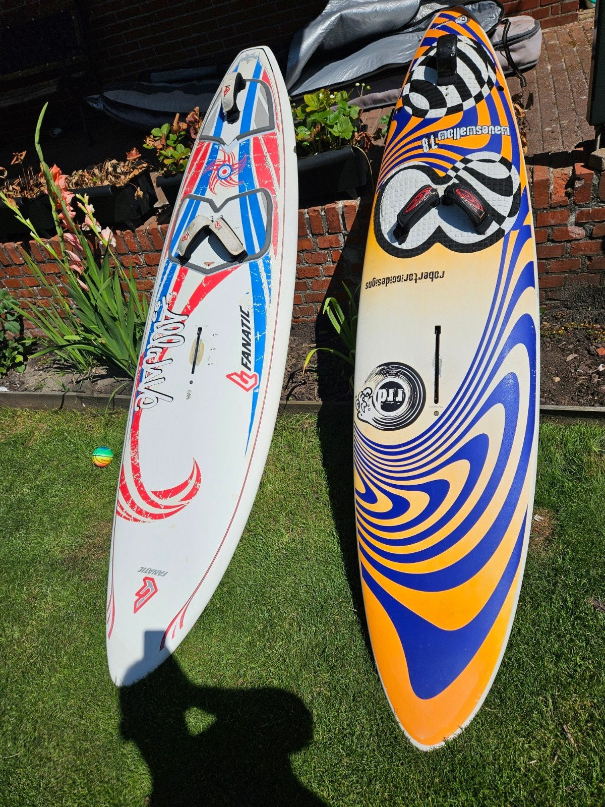 Fanatic allwave 92 liter en RRD Waver swallow 78 liter, Ophalen, Met voetbanden, Gebruikt, Minder dan 250 cm