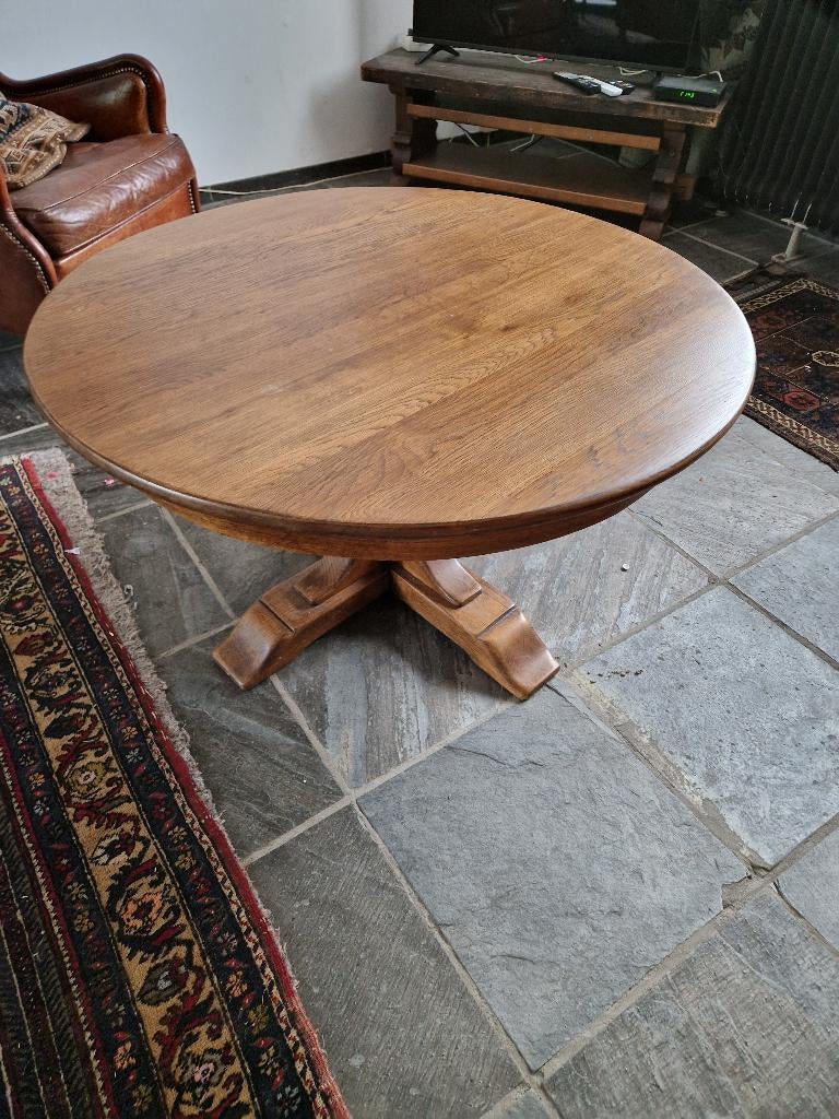 Ronde tafel, Huis en Inrichting, Tafels | Salontafels, Ophalen, 50 tot 75 cm, Jaren 40/50, Zo goed als nieuw