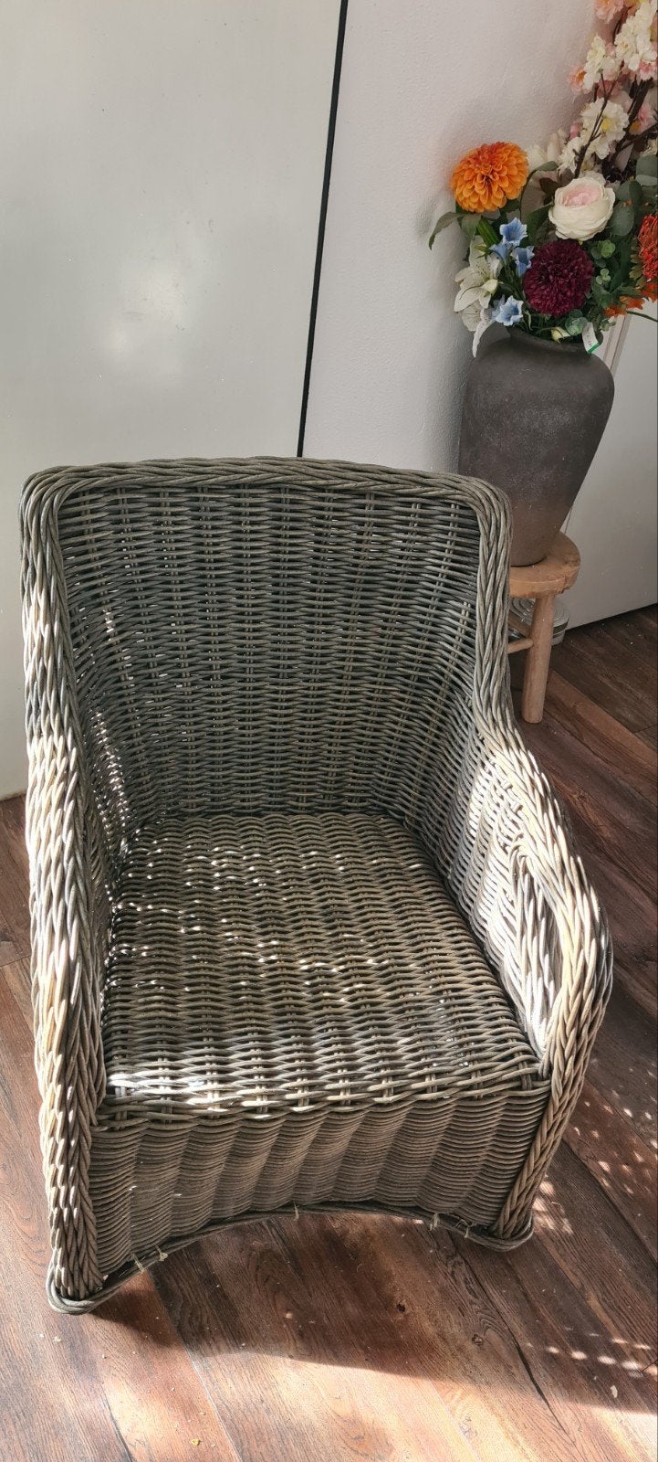 Pure Home Collection Rotan Stoel met Kussens, Ophalen, Gebruikt, Landelijk, Bohemian, Riet of Rotan