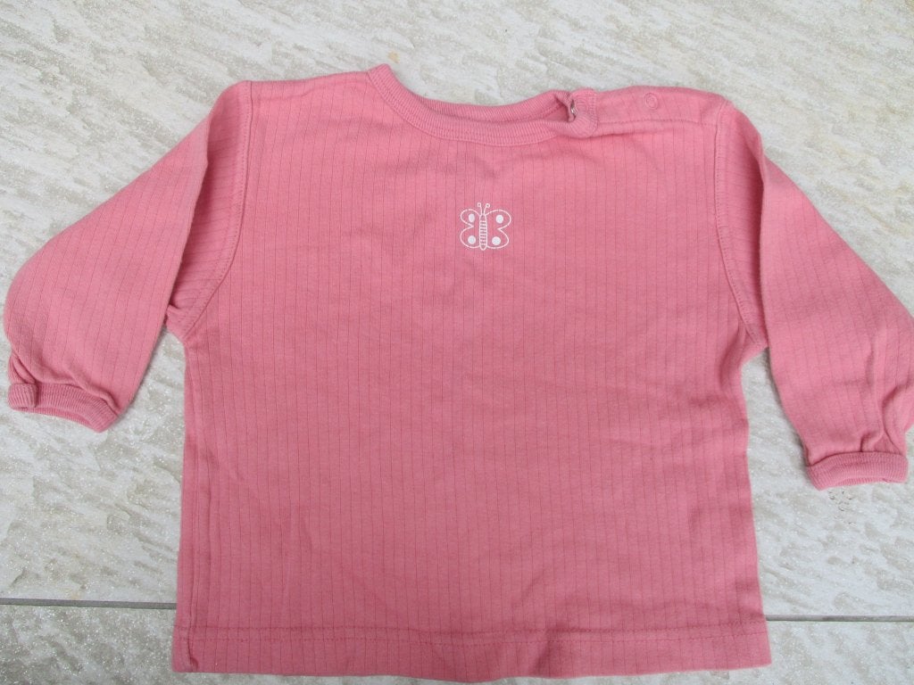 Zalm roze truitje met vlinder maat 80 trui, Ophalen of Verzenden, Zo goed als nieuw, Meisje, Truitje of Vestje