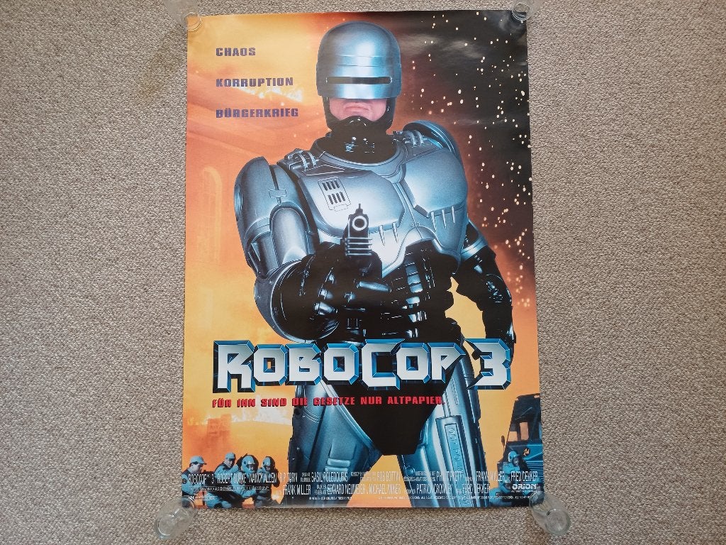 ROBOCOP  3     filmposter., Rechthoekig Staand, Verzenden, Nieuw, A1 t/m A3