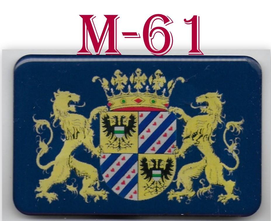 M61 koelkastmagneetje provincie groningen, Ophalen of Verzenden