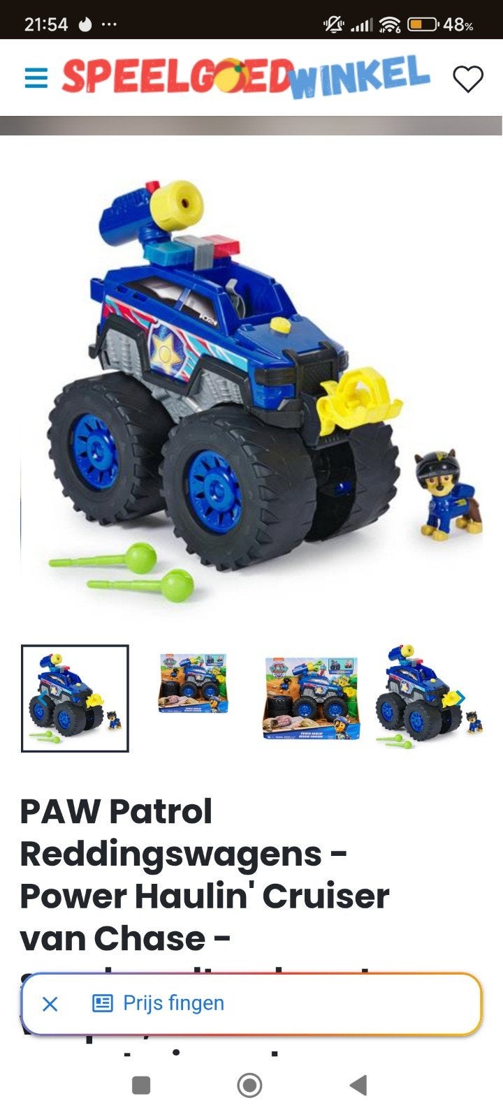 PAW Patrol Power Haulin' Cruiser van Chase, Ophalen of Verzenden, Zo goed als nieuw