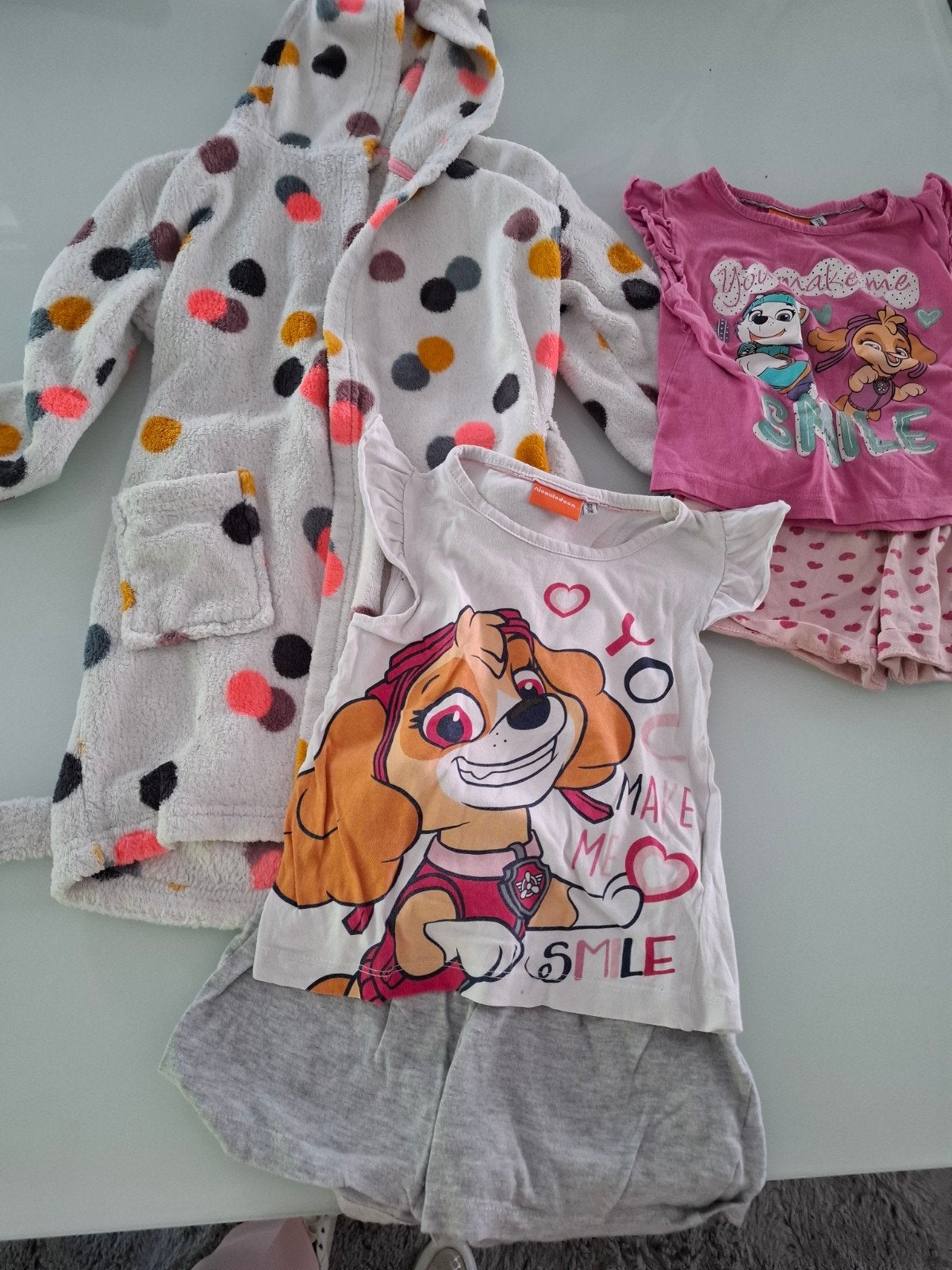 Ochtendjasje en 2 zomerpyjama's maat 92, Ophalen of Verzenden, Gebruikt, Meisje, Nacht- of Onderkleding