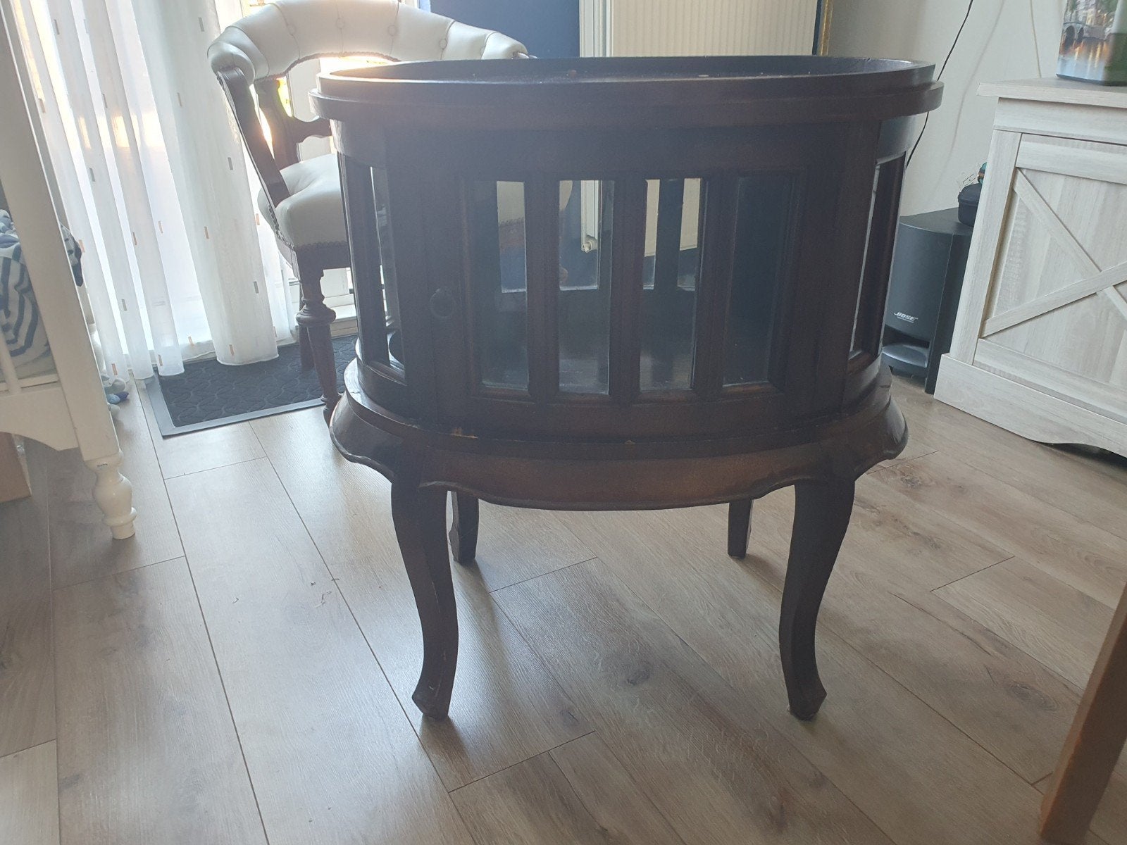 Klassiek houten Theekastje, Ophalen, Gebruikt