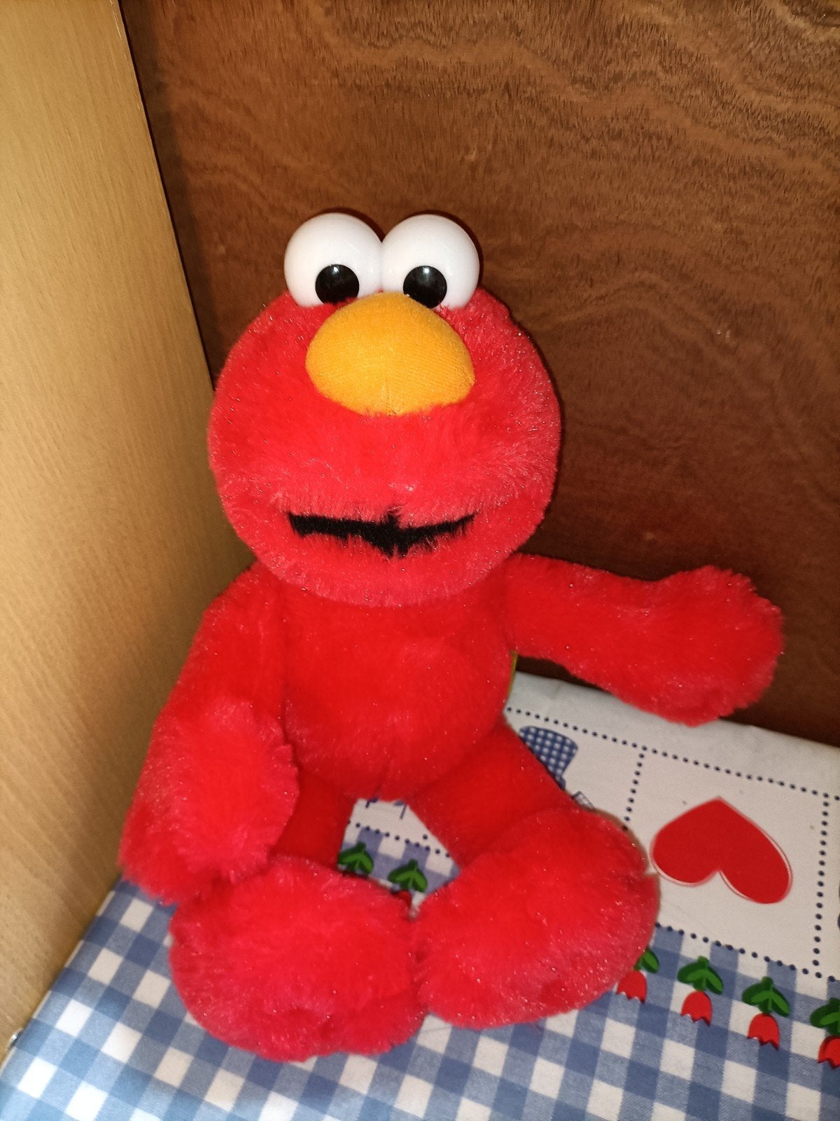 Elmo knuffel zachte 38 cm groot Sesamstraat, Ophalen of Verzenden, Zo goed als nieuw, Overige typen