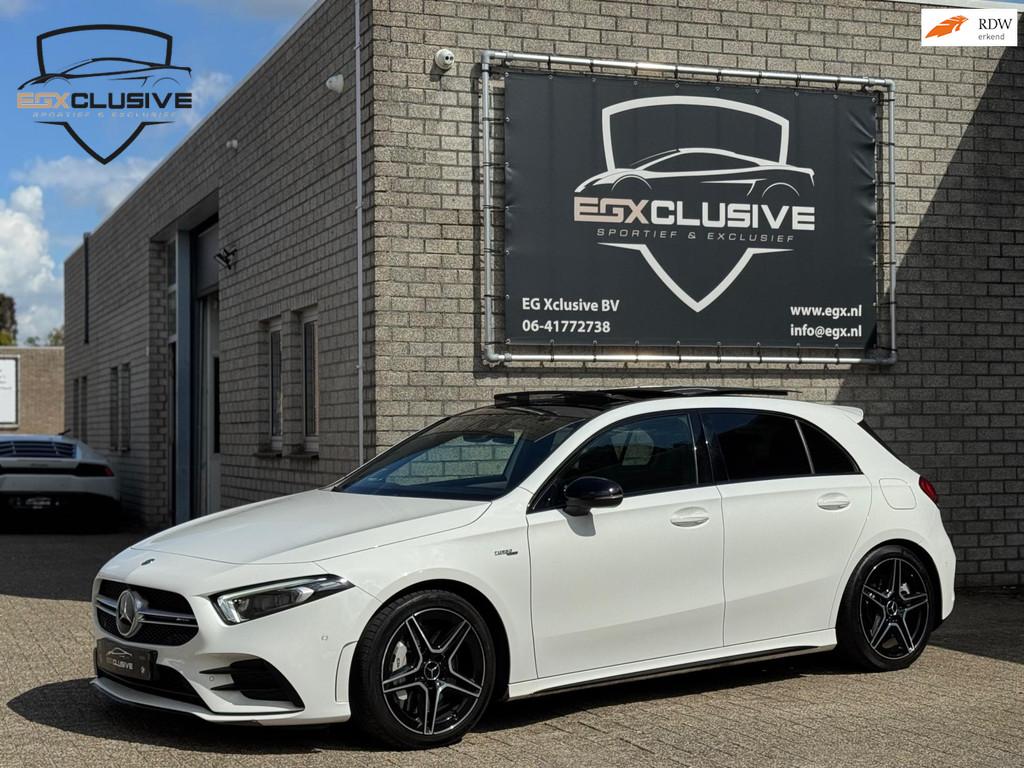 Mercedes-Benz A-klasse AMG 35 4MATIC Advantage PANO|BURMESTE, Gebruikt, 4 cilinders, 2000 kg, Wit