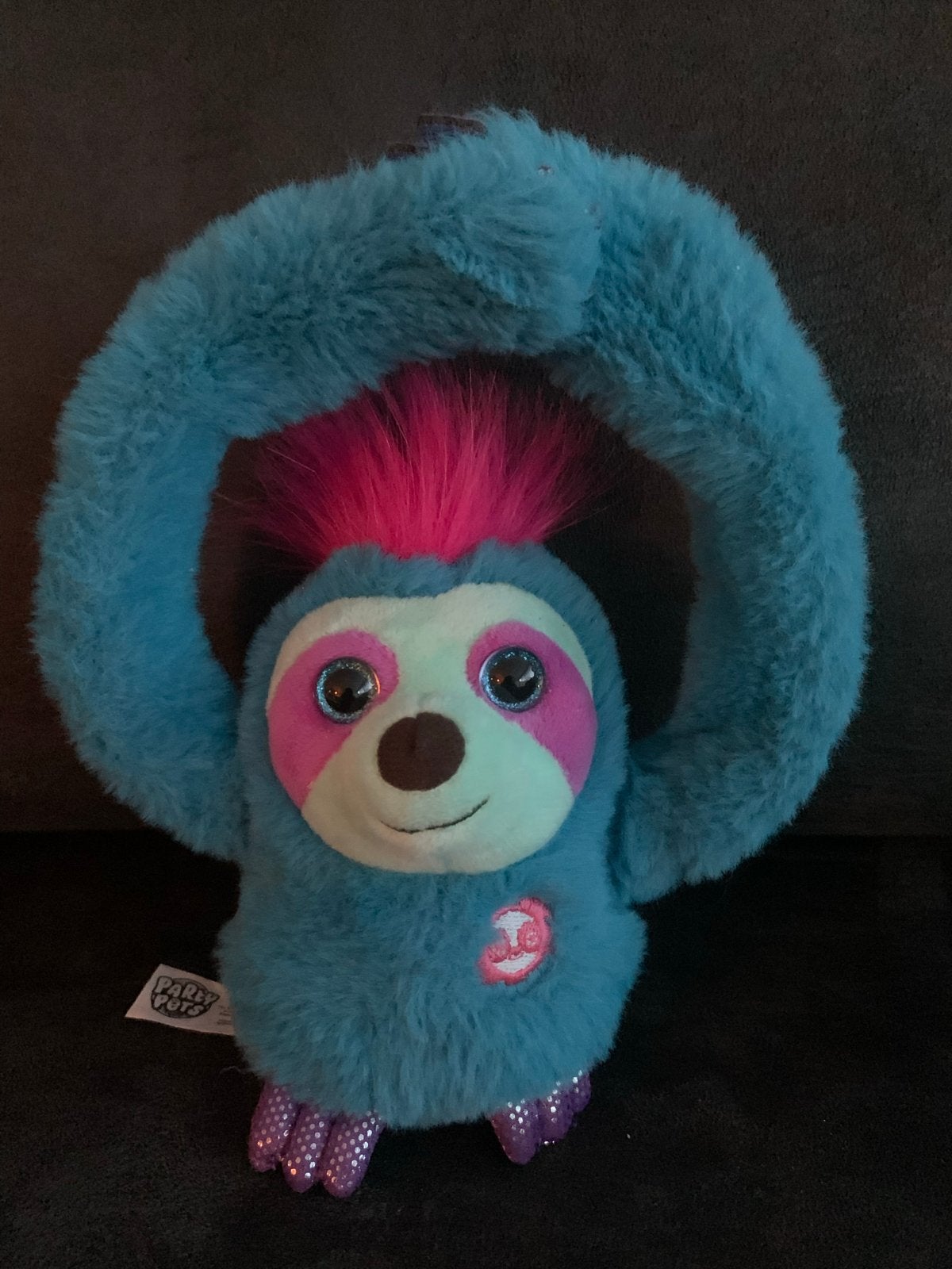 Party Pets Luiaard Knuffel - Interactief en Dansend, Overige merken, Overige typen, Blauw, Ophalen of Verzenden