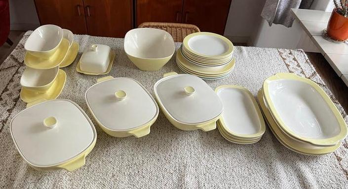 Vintage servies Royal Sphinx Maastricht - Crème/Wit/Geel, Ophalen